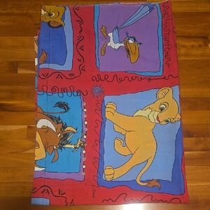 Vintage Disney The Lion King Twin Flat Sheet